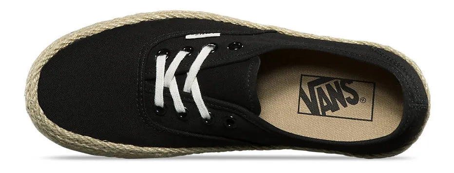 Vans Authentic Platform Espadrille Black