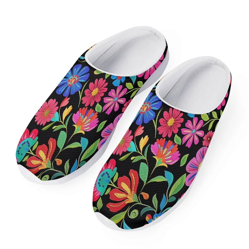 Vibrant Floral Garden Clogs