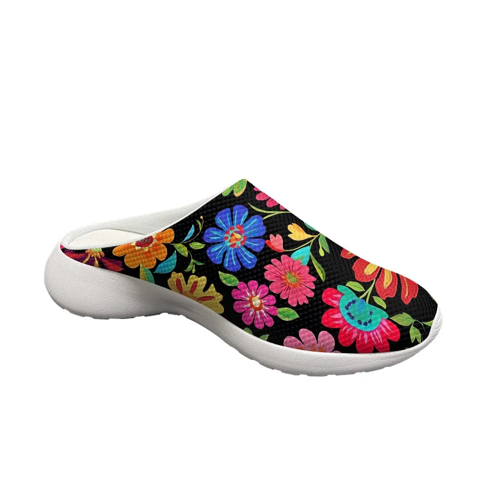 Vibrant Floral Garden Clogs
