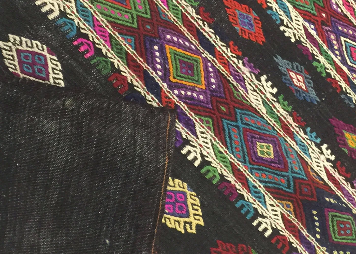 Vintage Turkish Kilim Floor Cushion - 2'9" x 5'9"