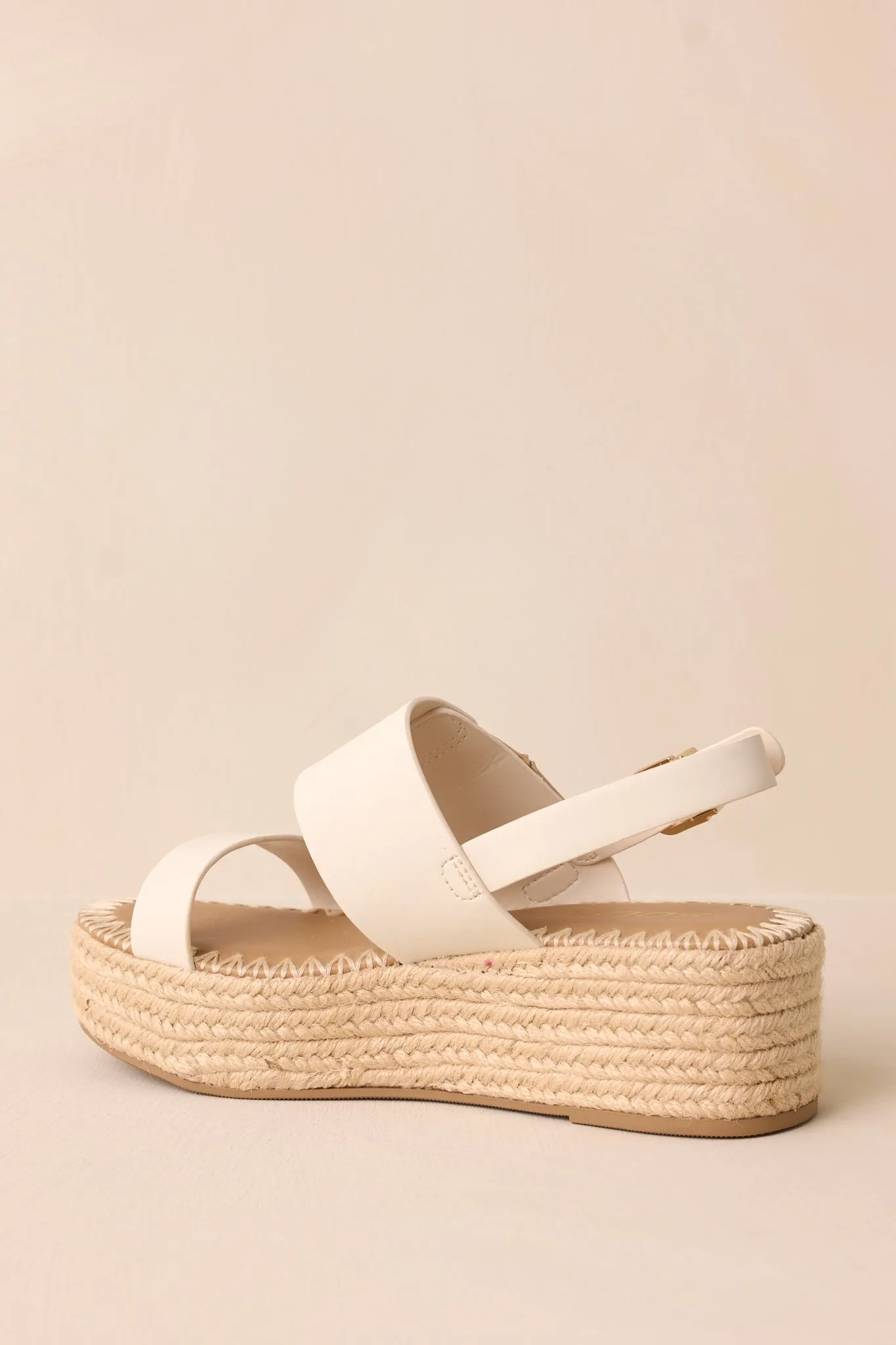 Warm Breeze Ivory Espadrille Platform Sandals