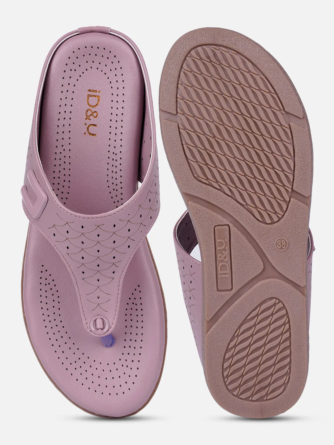 Women's Lavender Thong Sandals (IU6016)