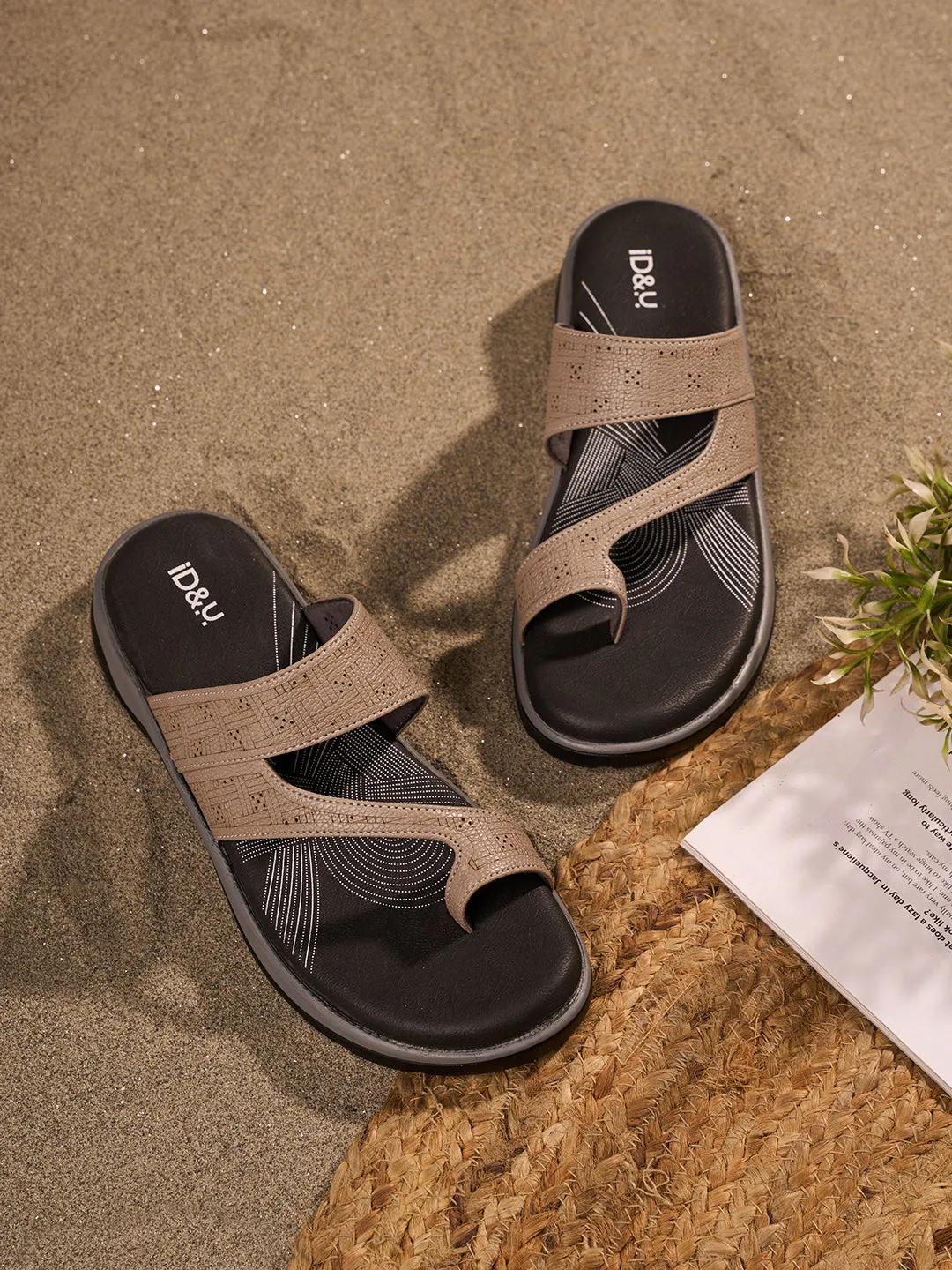 Women's LT.Grey Thong Sandals (IU6008)