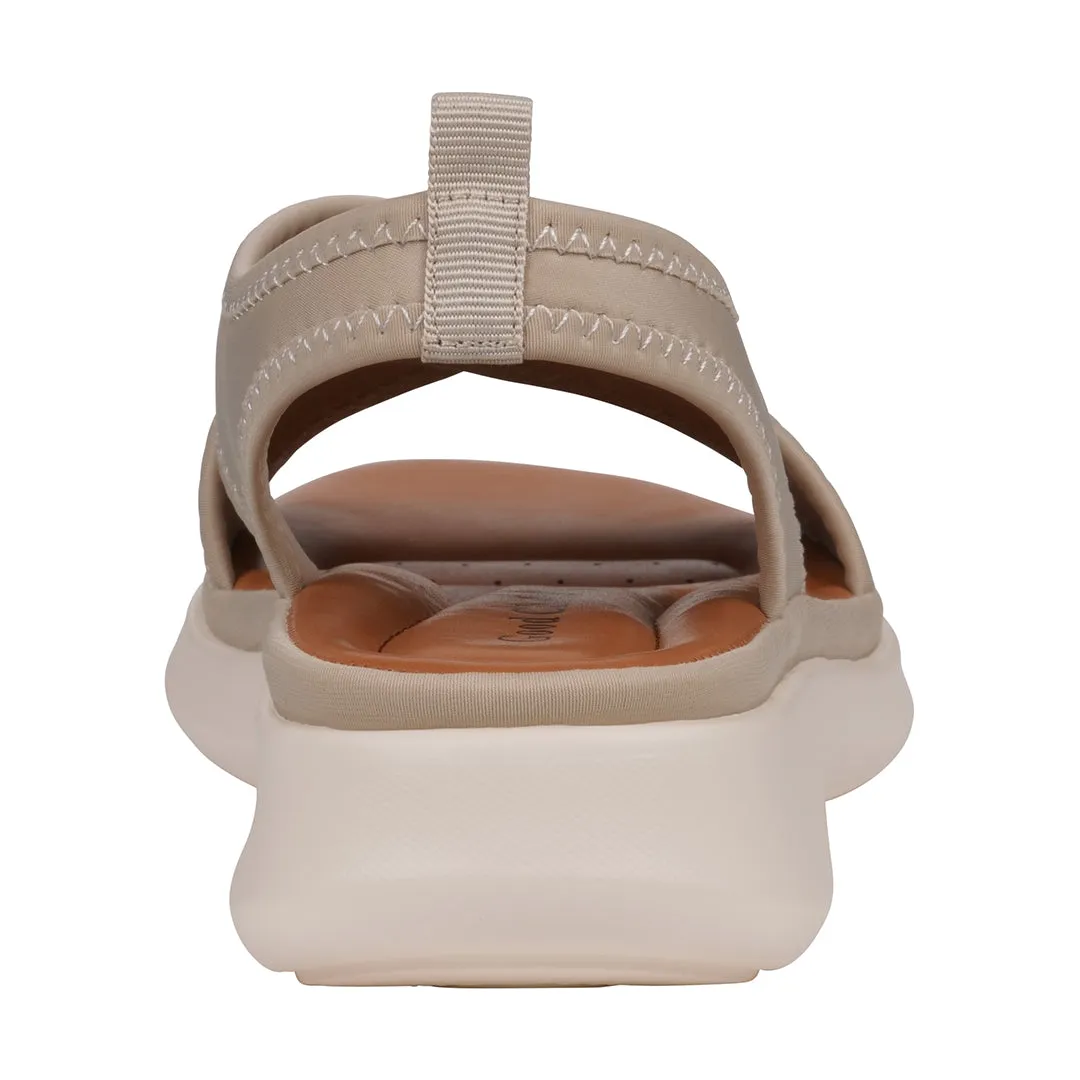 Women's Nixie Nude Stretch Lycra Wedge Sandals