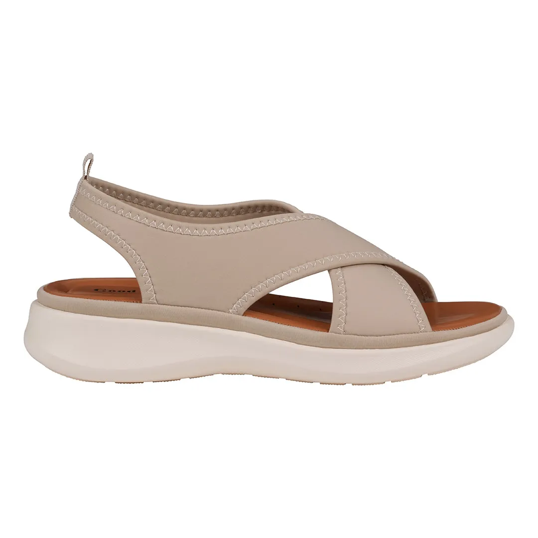 Women's Nixie Nude Stretch Lycra Wedge Sandals