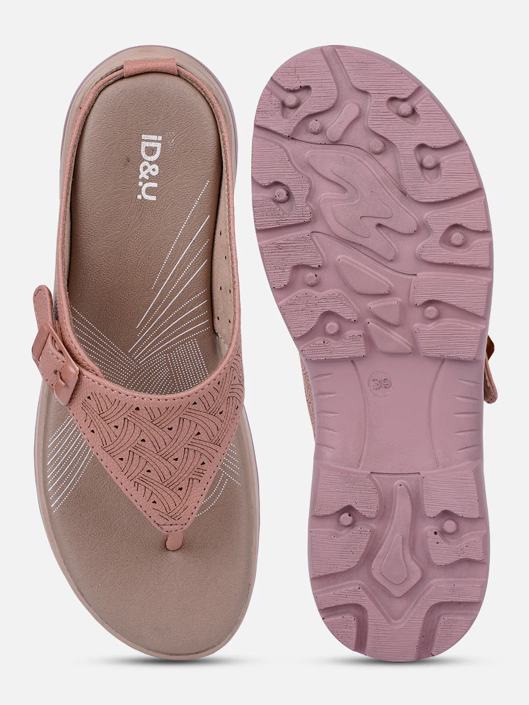 Women's Peach Thong Sandals (IU6006)