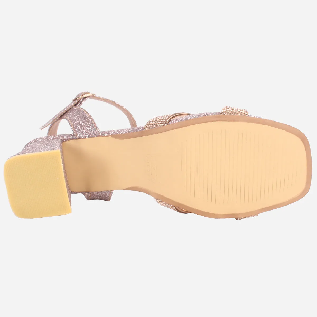 Womens "TANIT" Glittery Crossover Strap Sandals